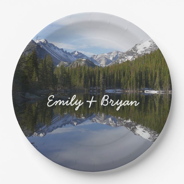 Bear Lake Reflection II Paper Plates (Front)