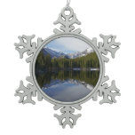 Bear Lake Reflection II Snowflake Pewter Christmas Ornament
