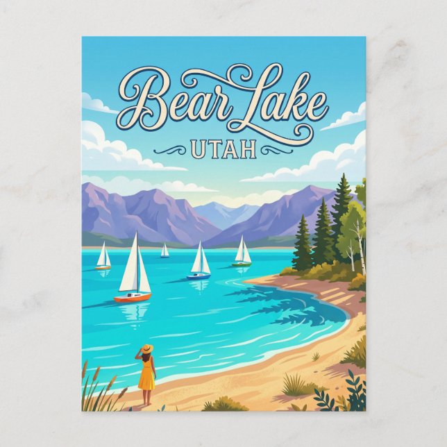 Bear Lake State Park USA Postcard (Front)