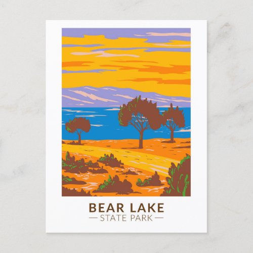 Bear Lake State Park Utah Vintage Postcard