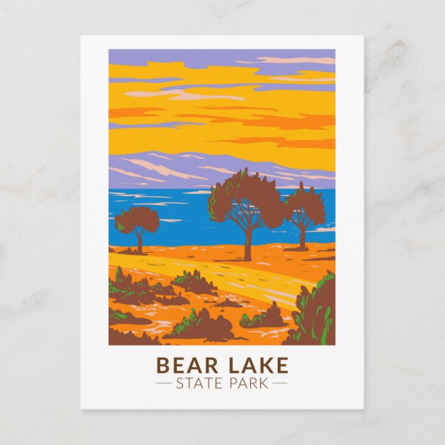 Bear Lake State Park Utah Vintage Postcard (Front)