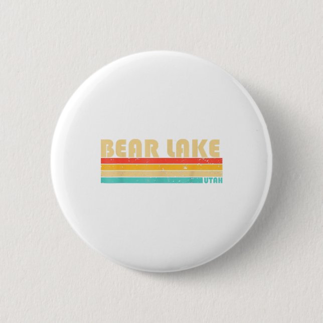 BEAR LAKE UTAH Fun Fishing Camping Summer  Button (Front)