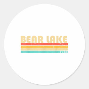 BEAR LAKE UTAH Fun Fishing Camping Summer  Classic Round Sticker