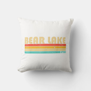 BEAR LAKE UTAH Fun Fishing Camping Summer  Throw Pillow