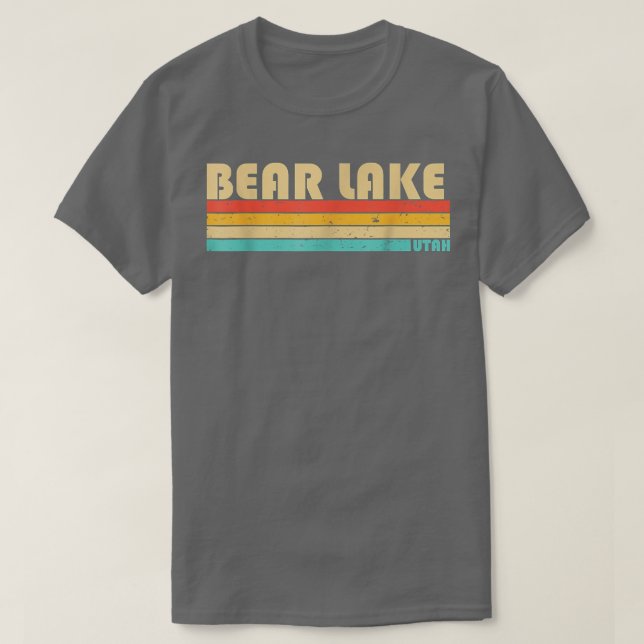 BEAR LAKE UTAH Funny Fishing Camping Summer  T-Shirt (Design Front)