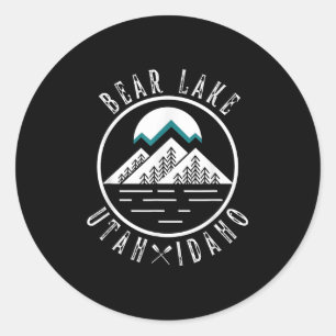 Bear Lake Utah Idaho Camping Boating Classic Round Sticker