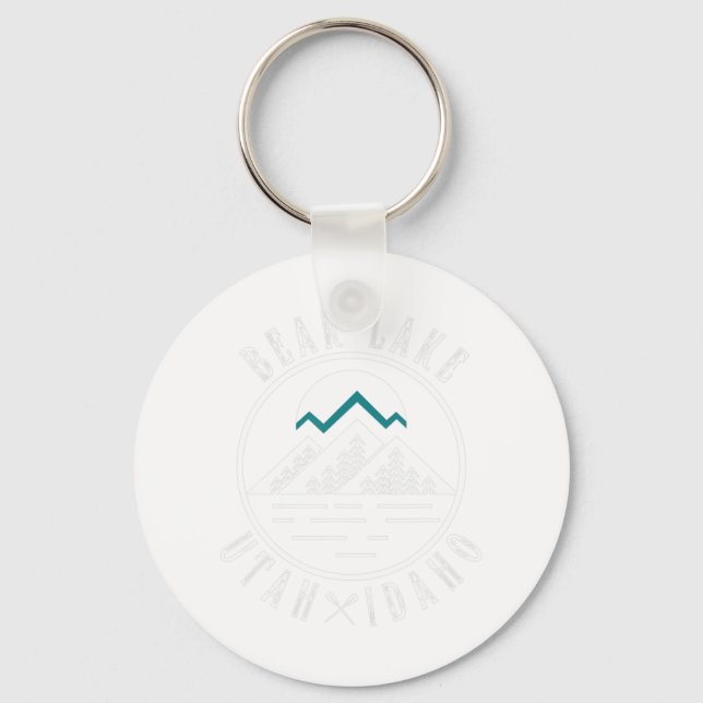 Bear Lake Utah Idaho Camping Boating  Keychain (Front)