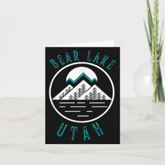 Bear Lake Utah Mountain Skiing Hiking Fishing Boat Card