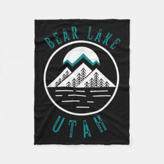 Bear Lake Utah Mountain Skiing Hiking Fishing Boat Fleece Blanket