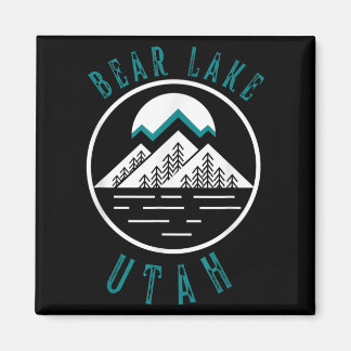 Bear Lake Utah Mountain Skiing Hiking Fishing Boat Magnet