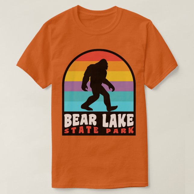 Bear Lake Utah Retro Sunset T-Shirt (Design Front)