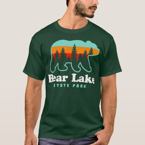 Bear Lake Utah State Park Bear Retro Sunset T_Shirt
