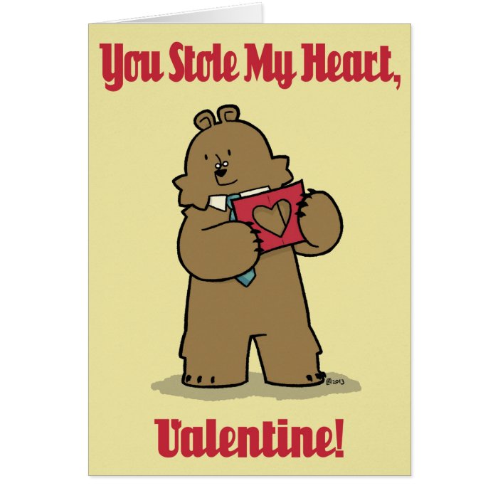 Bear Lawyer "Stolen Heart"   Valentine Card