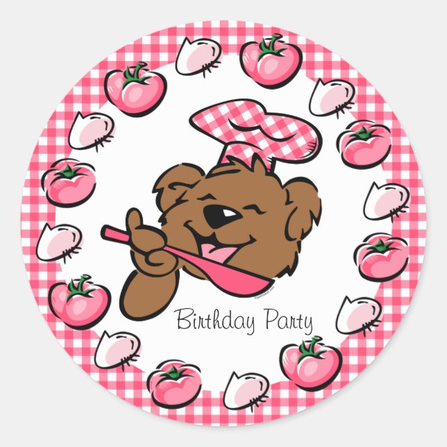 Bear Little Chef Custom Sticker (Front)