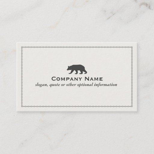 Customizable Bear Business Card