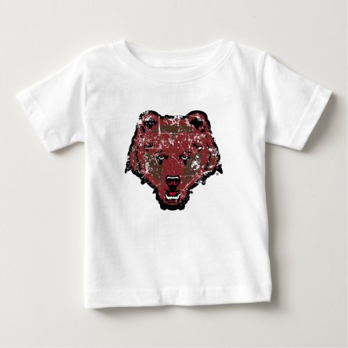 Bear Logo Distressed Baby T_Shirt