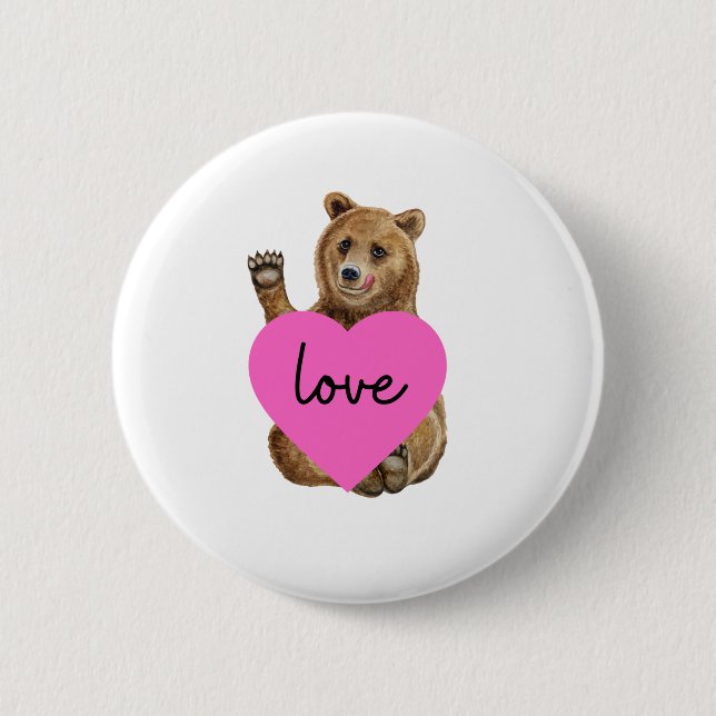 Bear Love Button (Front)