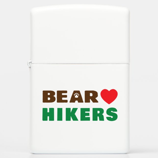 Bear love hiker zippo lighter (Front)