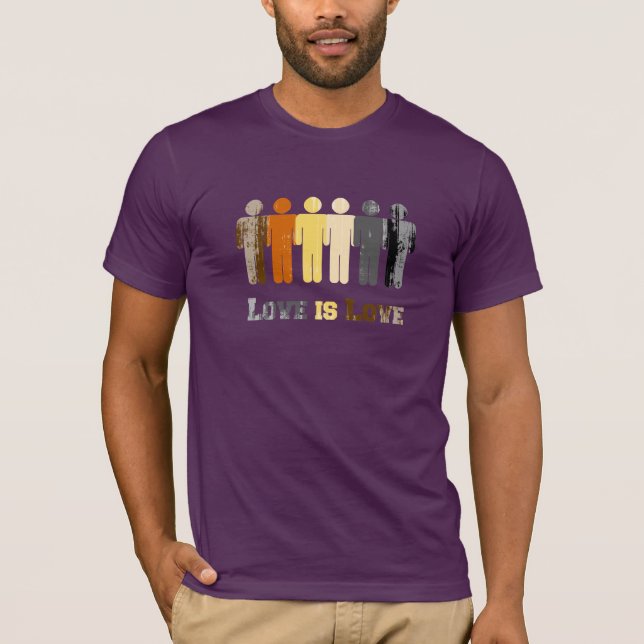 Bear Love is Love distressed T-Shirt (Front)