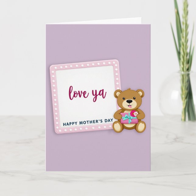 Bear Love Mother Day Gift Card (Front)