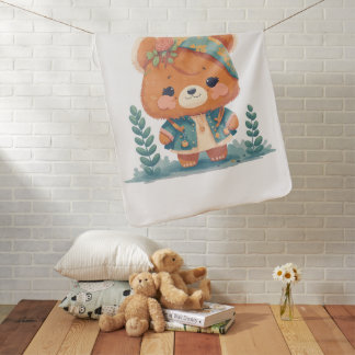 Bear Lovers Gift Baby Blanket