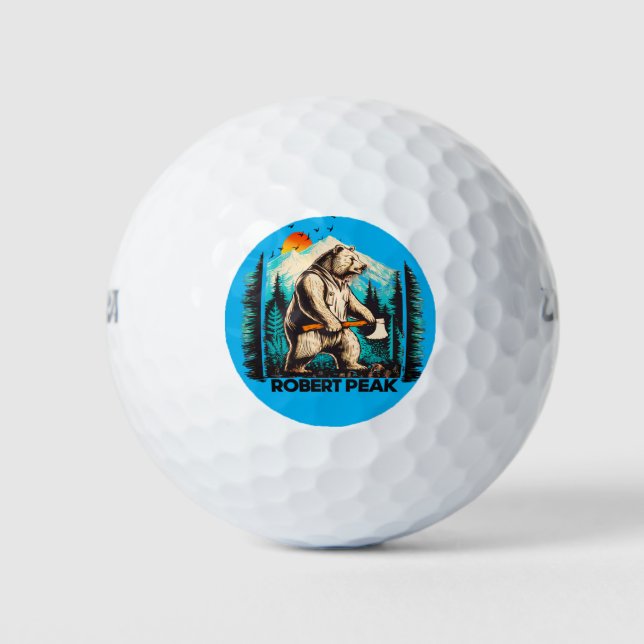 Bear Lover's Paradise: Wildlife Delights & Humor Golf Balls (Front)