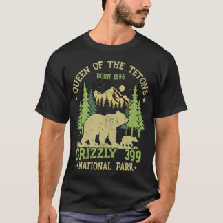 Bear Lovers Queen Of The Tetons Grizzly 399 Nation T-Shirt