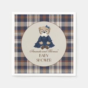 Bear Luxury Girl Baby Shower  Napkins