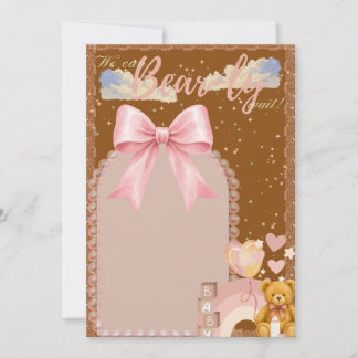 Bear-ly Wait Announcement Invitation