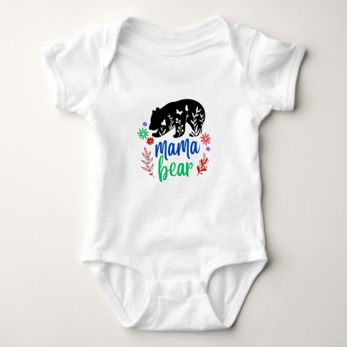  bear mama Baby Bodysuit 
