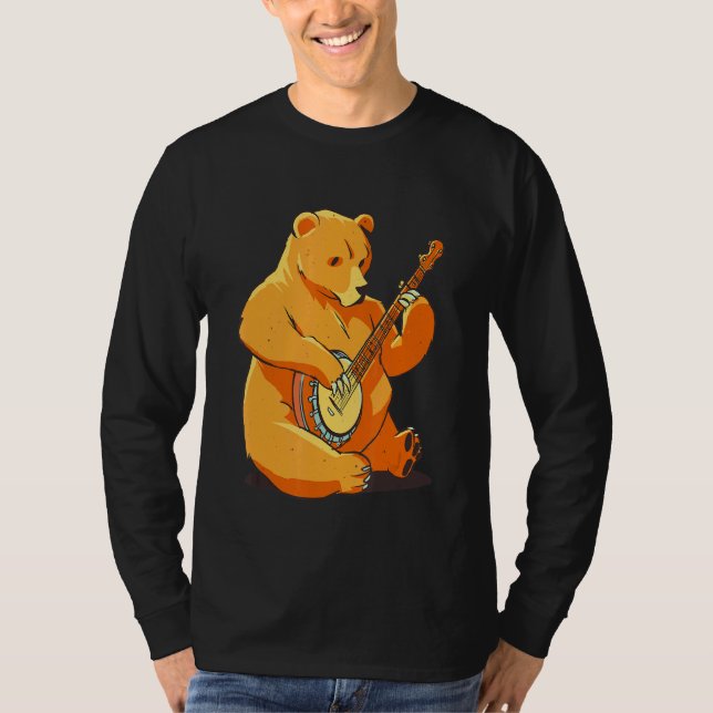 Bear Men's Music Women's Musician Animal T-Shirt (Front)