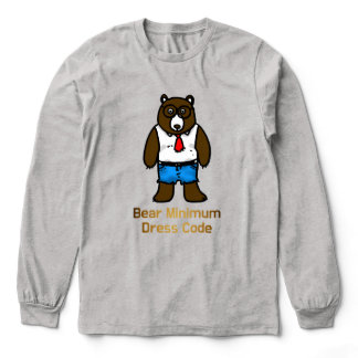 Bear Minimum Funny Office Pun Art Tri-Blend Shirt