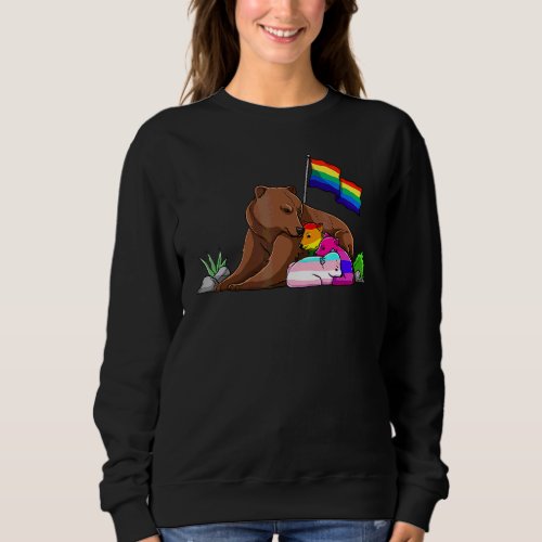 Bear Mom Free Hug Lgbt Gay Transgender Pride Accep Sweatshirt