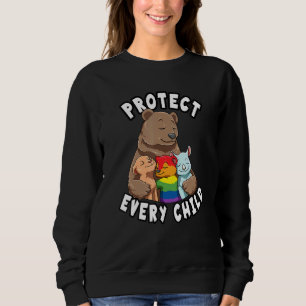 Bear Mom Protecting Her Children Caring For All Pa Sweatshirt