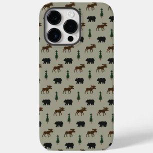 Bear Moose Pine Tree Lodge Cabin Case-Mate iPhone 14 Pro Max Case