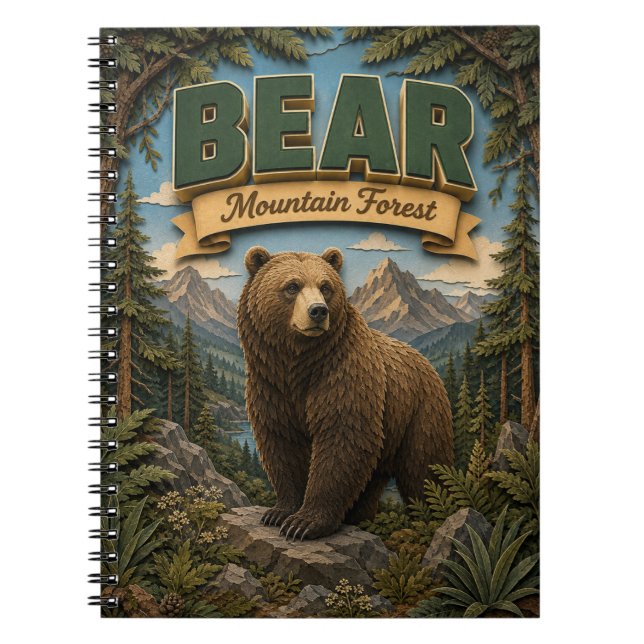 Bear Mountain Forest POPCUT Notebook (Front)