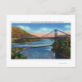Bear Mountain Hudson River Bridge Postcard