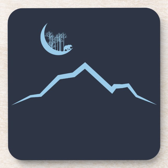 Bear Mountain Moon Beverage Coaster (Front)