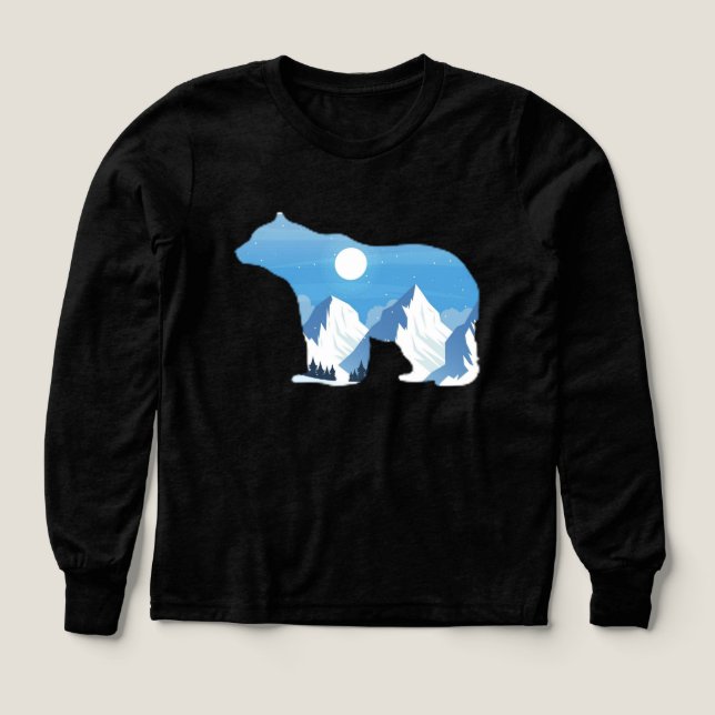Bear Mountain Moon Tri-Blend Shirts (Design Front)