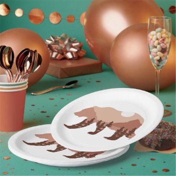 Bear Mountain  Paper Plates by MaggieMart at Zazzle