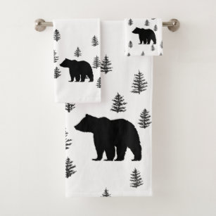 Black bear discount bath towel set