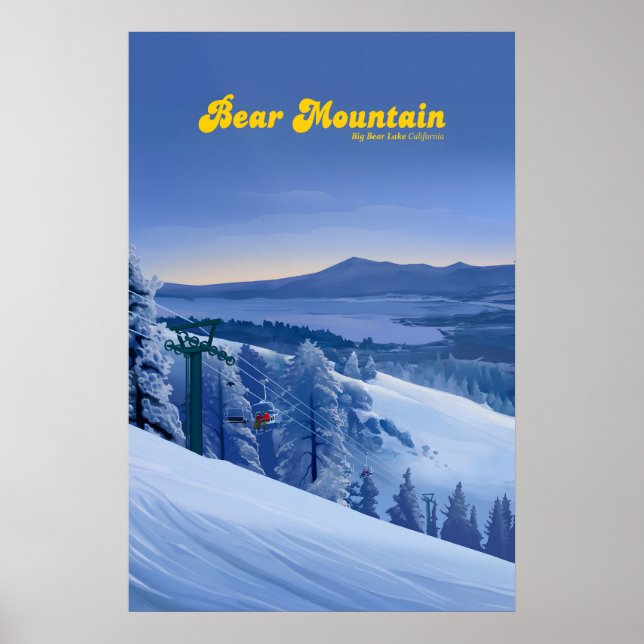 Bear Mountain Ski Resort Travel Poster (Front)