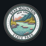 Bear Mountain State Park New York Badge Magnet<br><div class="desc">Bear Mountain State Park in a vector art style. The state park is located on the west bank of the Hudson River in Rockland and Orange counties,  New York.</div>