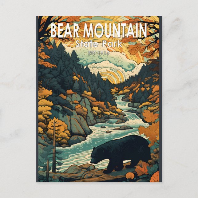 Bear Mountain State Park New York Travel Vintage Postcard (Front)