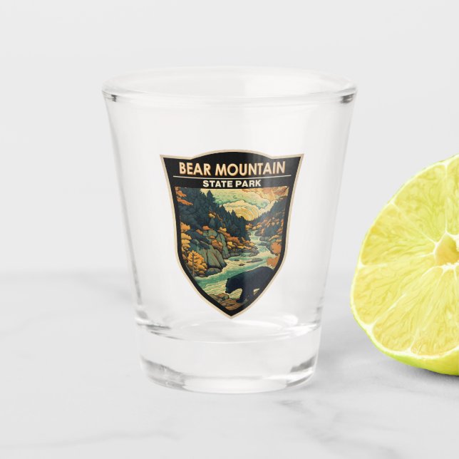 Bear Mountain State Park New York Travel Vintage Shot Glass (Front)