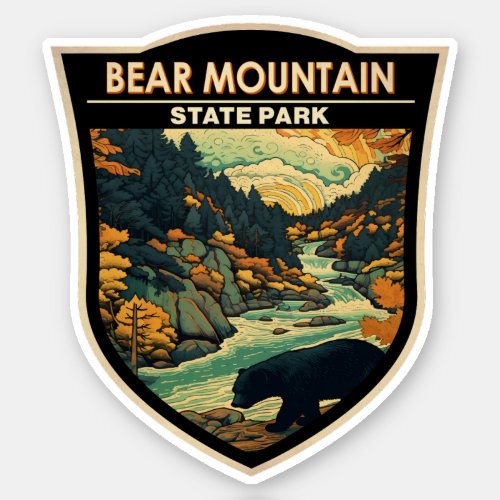Bear Mountain State Park New York Travel Vintage Sticker