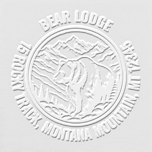 Bear Mountains Outdoor Personalized Return Address Embosser