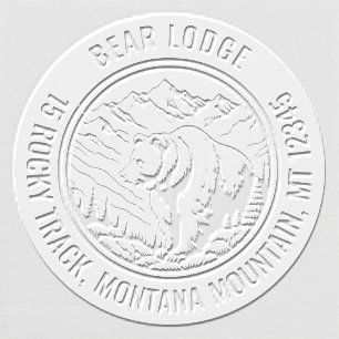 Bear Mountains Outdoor Personalized Return Address Embosser