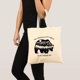 Bear Mountains Wilderness Camping Hiking Adventure Tote Bag