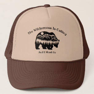 Bear Mountains Wilderness Camping Hiking Adventure Trucker Hat